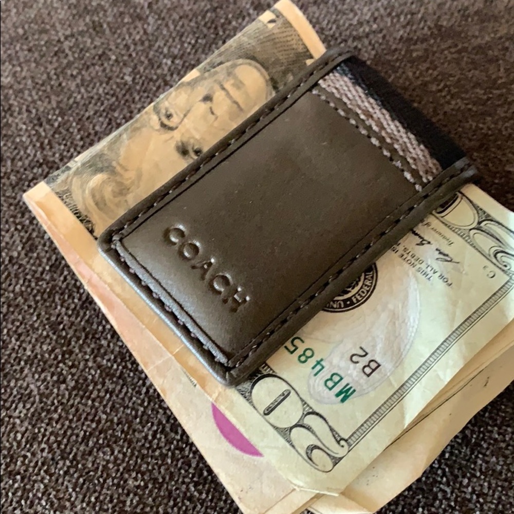 Coach Leather Moneyclip